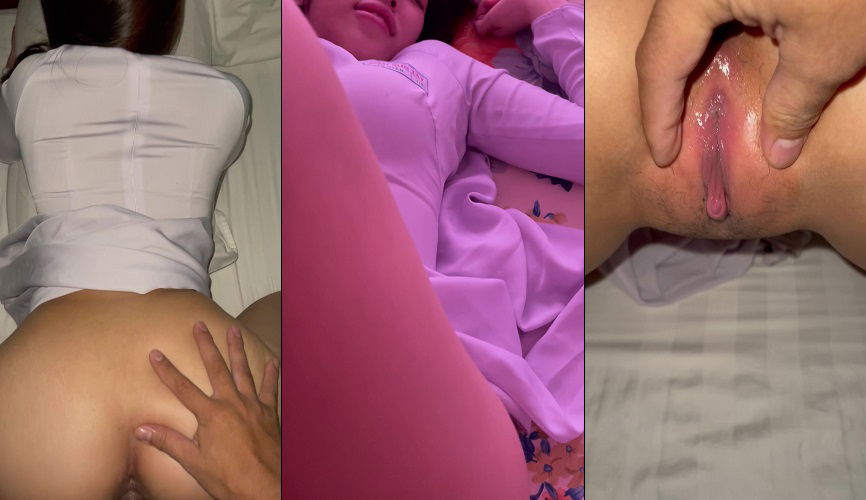 sex vn blog Em nữ sinh trong tà áo dài mới đi học về đã vào khách sạn